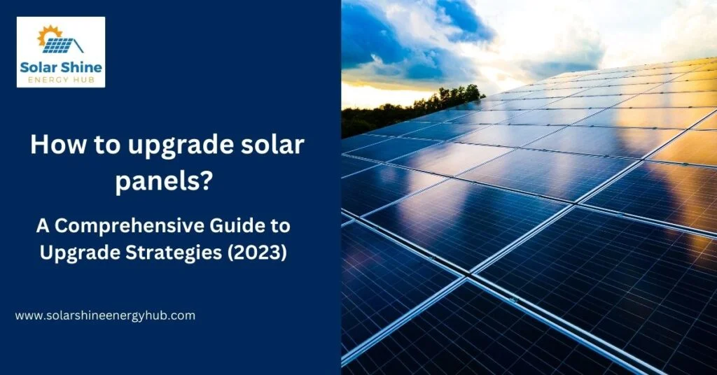 How to upgrade solar panels